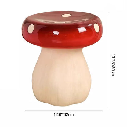 Modern Art Deco Fiberglass & Plastic Mushroom-Shaped Low Stool For Bedroom & Living Room