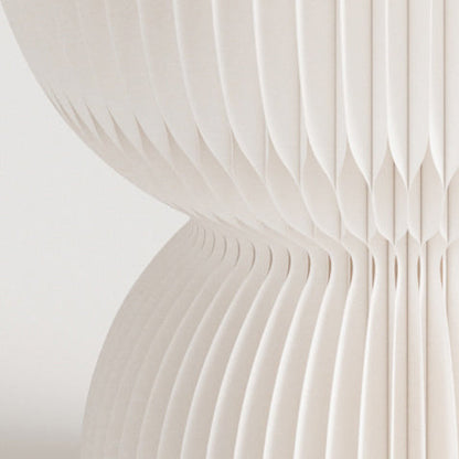 Contemporary Creative PU Leather Kraft Paper Round Cylinder Foldable Low Stool For Bedroom & Living Room