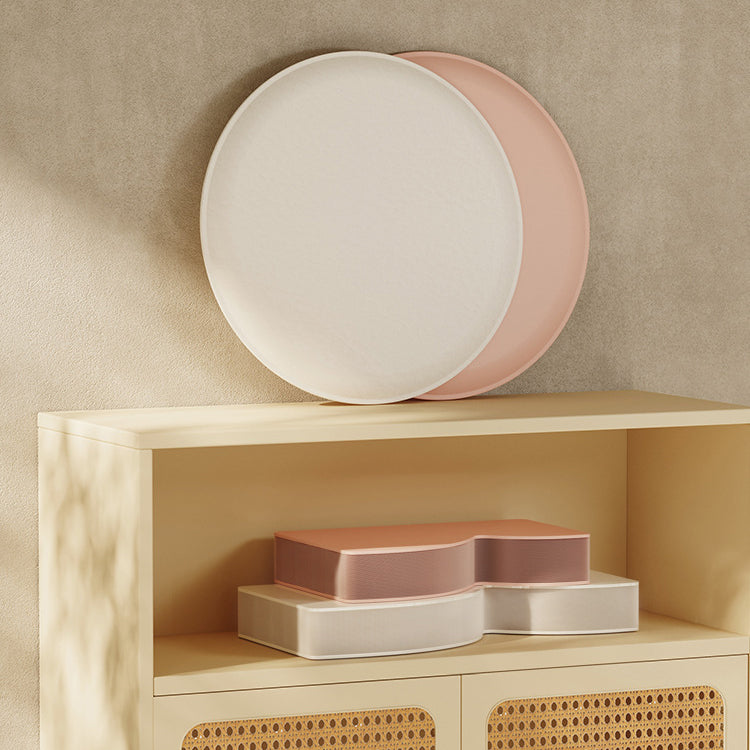 Contemporary Creative PU Leather Kraft Paper Round Cylinder Foldable Low Stool For Bedroom & Living Room