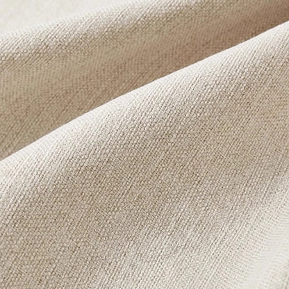 Modern Minimalist Cotton Linen Faux Leather Solid Wood Curved Dining Chair With Backrest For Dining Room