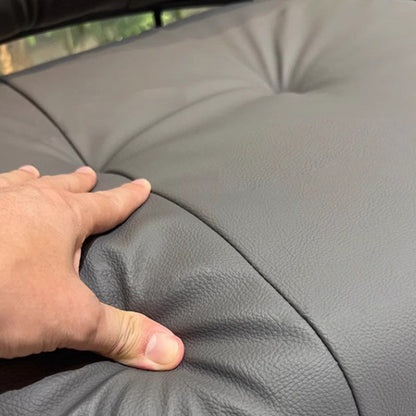 Modern Minimalist Microfiber Leather Metal Curved Square Dining Chair With Backrest For Dining Room