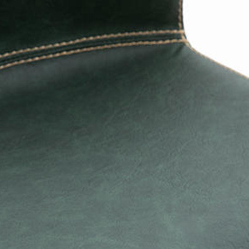 Contemporary Scandinavian PU Leather Solid Wood Curved Square Bar Stool With Backrest For Dining Room