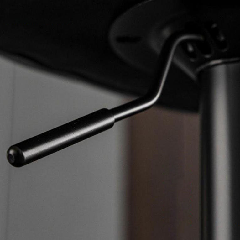 Modern Minimalist Nappa Leather Iron Curved Square Bar Stool With Backrest For Dining Room