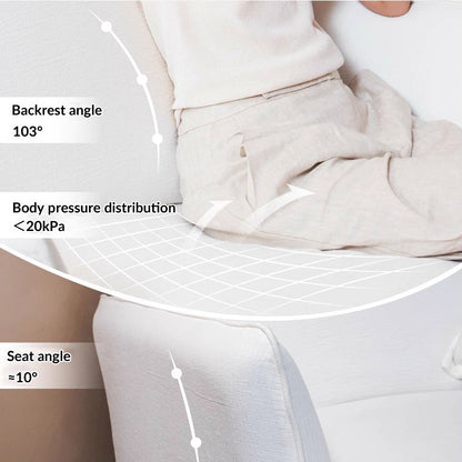 Moonlight White Swivel Birch Wood Accent Chair - Minimalist Lounging Sofa for Living Room or Study