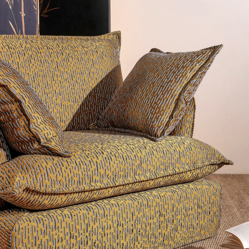Textured Gold Swivel Birch Wood Accent Chair – Vintage Accent Oriental Sofa for Living Room