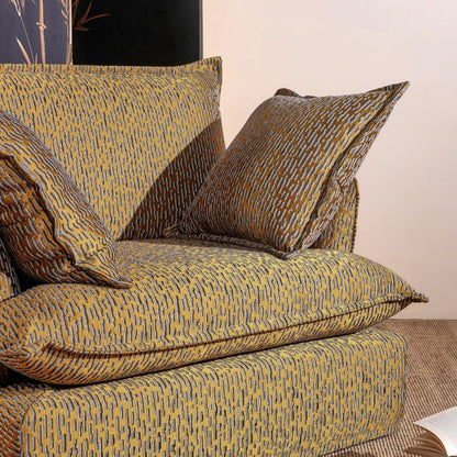 Textured Gold Swivel Birch Wood Accent Chair – Vintage Accent Oriental Sofa for Living Room