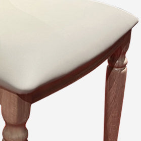 Traditional Vintage Rattan Solid Wood Upholstered Oval Trapezoid Dining Chair With Backrest For Dining Room