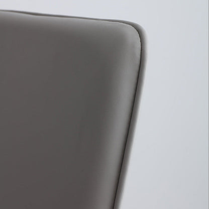 Contemporary Nordic Square Wood PU Leather Dining Chair Backrest Armless For Dining Room