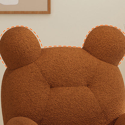 Contemporary Creative Kids Bear Lamb Cashmere Accent Chair Backrest Armrest For Living Room