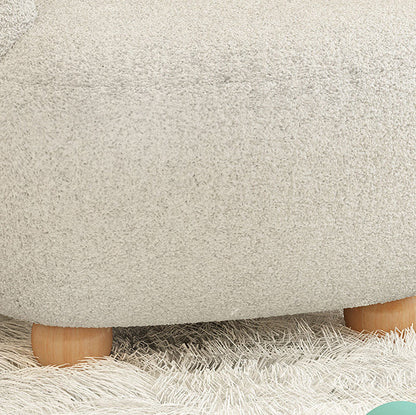 Contemporary Creative Kids Bear Lamb Cashmere Accent Chair Backrest Armrest For Living Room