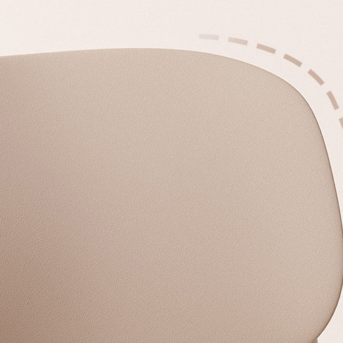 Modern Minimalist Curved Square PP Plastic Dining Chair Backrest For Dining Room