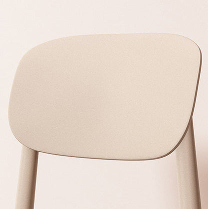 Modern Minimalist Curved Square PP Plastic Dining Chair Backrest For Dining Room