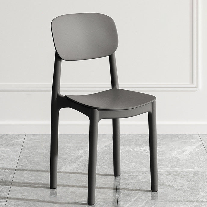 Modern Minimalist Curved Square PP Plastic Dining Chair Backrest For Dining Room