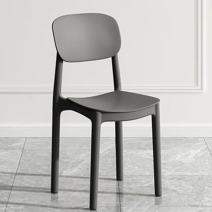Modern Minimalist Curved Square PP Plastic Dining Chair Backrest For Dining Room