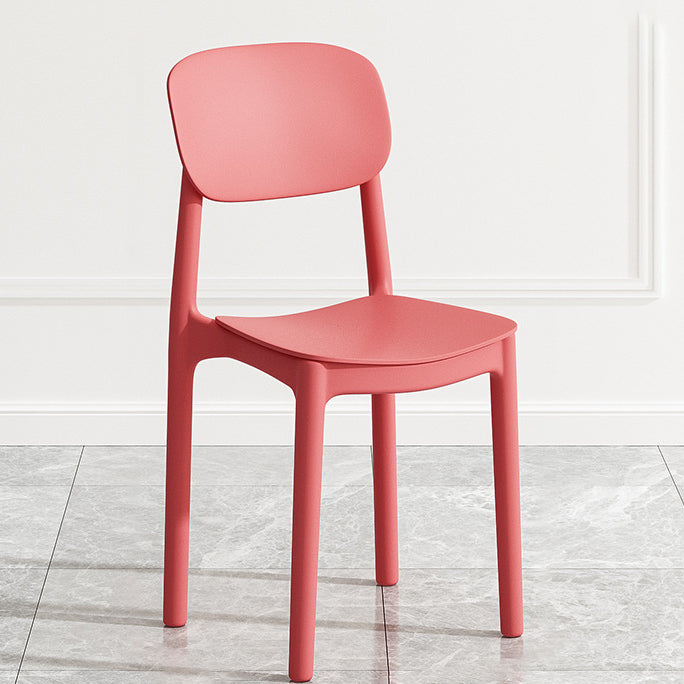 Modern Minimalist Curved Square PP Plastic Dining Chair Backrest For Dining Room