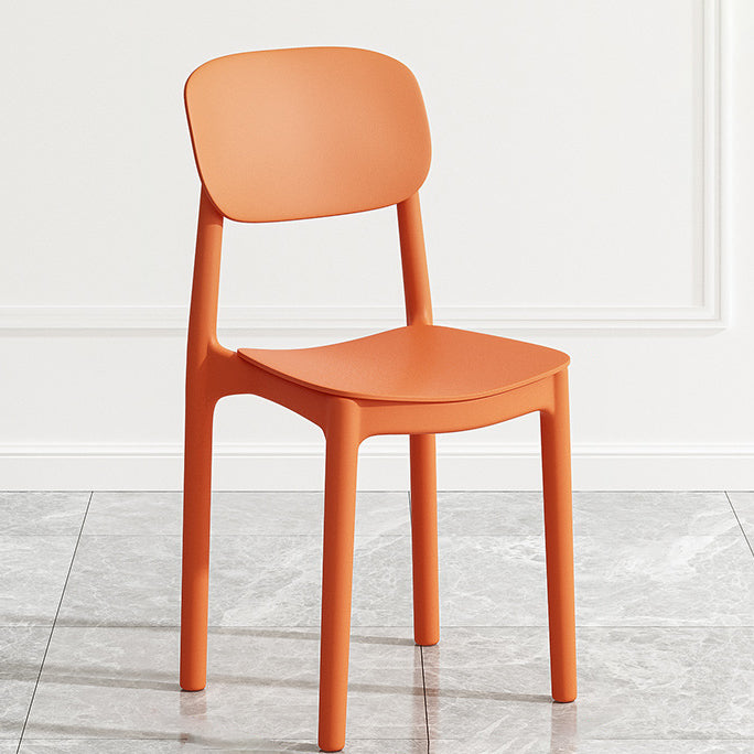 Modern Minimalist Curved Square PP Plastic Dining Chair Backrest For Dining Room