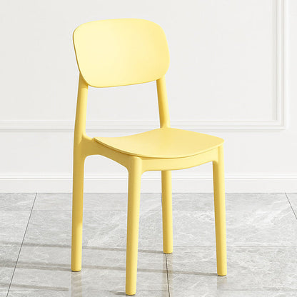 Modern Minimalist Curved Square PP Plastic Dining Chair Backrest For Dining Room