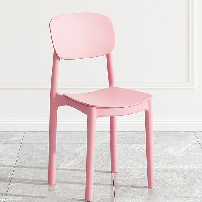 Modern Minimalist Curved Square PP Plastic Dining Chair Backrest For Dining Room