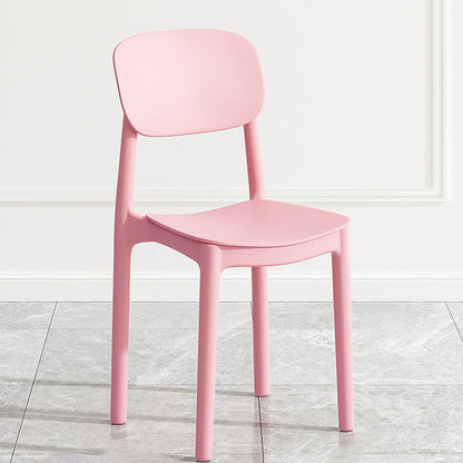 Modern Minimalist Curved Square PP Plastic Dining Chair Backrest For Dining Room