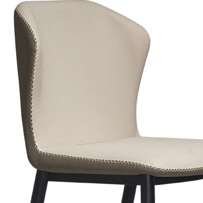 Contemporary Nordic Cross Sewing Curved Square Upholstered Cat Scratch Skin Carbon Steel Dining Chair Backrest For Dining Room