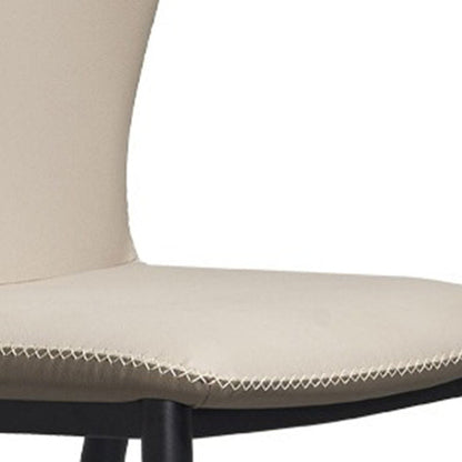 Contemporary Nordic Cross Sewing Curved Square Upholstered Cat Scratch Skin Carbon Steel Dining Chair Backrest For Dining Room