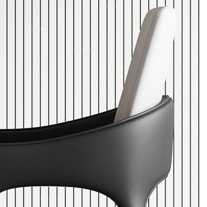 Modern Luxury Rectangular Cat Scratch Skin Upholstered Carbon Steel Frame Dining Chair Backrest For Dining Room