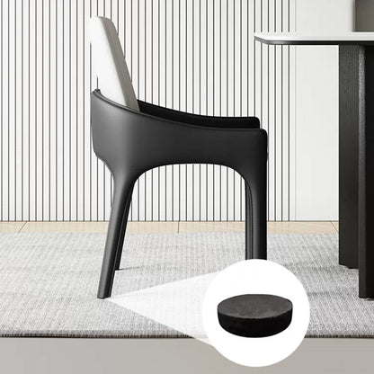 Modern Luxury Rectangular Cat Scratch Skin Upholstered Carbon Steel Frame Dining Chair Backrest For Dining Room