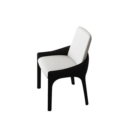 Modern Luxury Rectangular Cat Scratch Skin Upholstered Carbon Steel Frame Dining Chair Backrest For Dining Room