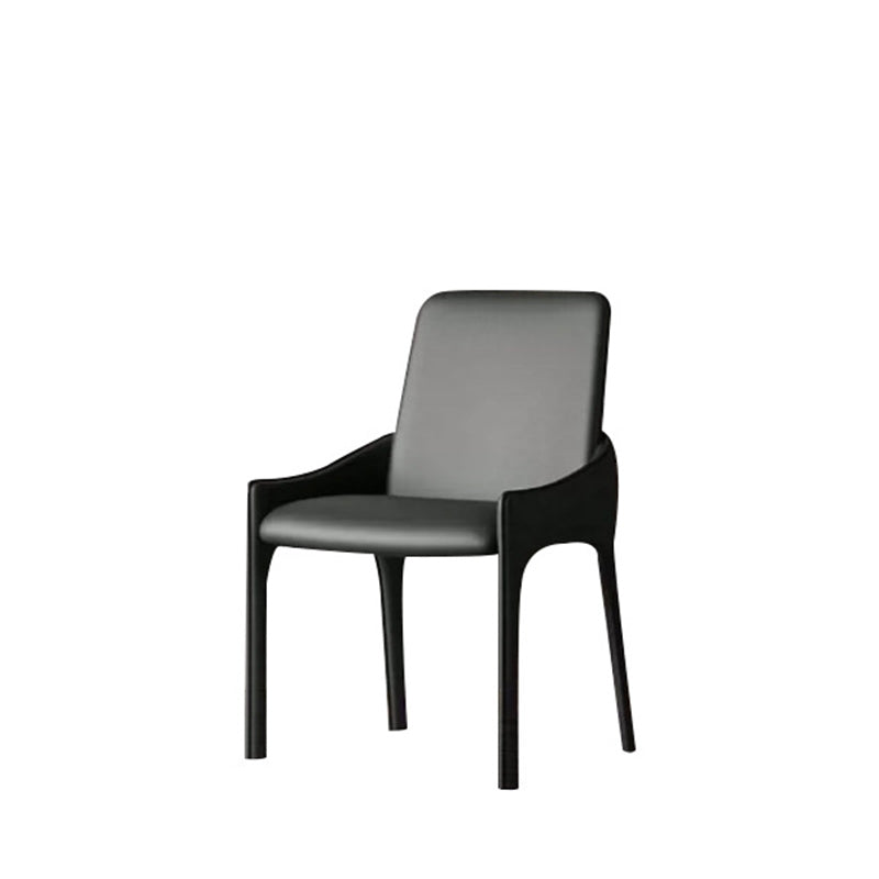 Modern Luxury Rectangular Cat Scratch Skin Upholstered Carbon Steel Frame Dining Chair Backrest For Dining Room