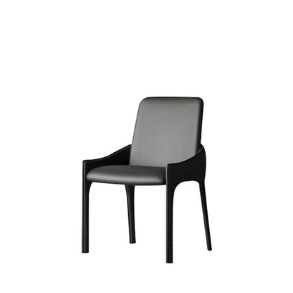 Modern Luxury Rectangular Cat Scratch Skin Upholstered Carbon Steel Frame Dining Chair Backrest For Dining Room