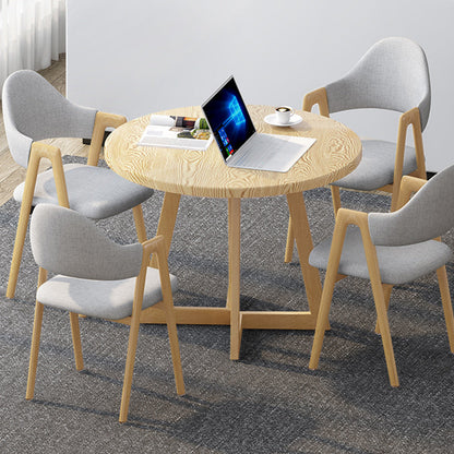 Contemporary Nordic Square Upholstered Iron Frame Linen Dining Chair Curved Backrest Armrest For Dining Room