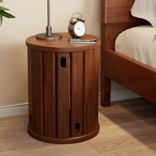 Traditional Chinese Solid Wood Round Nesting Low Stool Backless For Dining Room