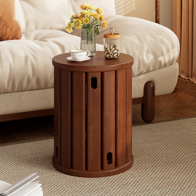 Traditional Chinese Solid Wood Round Nesting Low Stool Backless For Dining Room