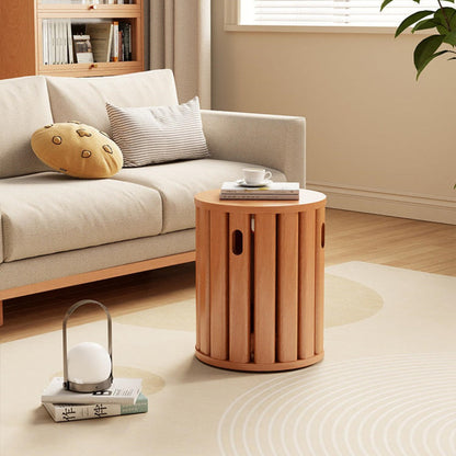 Traditional Chinese Solid Wood Round Nesting Low Stool Backless For Dining Room