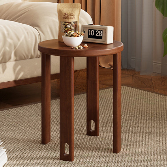 Traditional Chinese Solid Wood Round Nesting Low Stool Backless For Dining Room