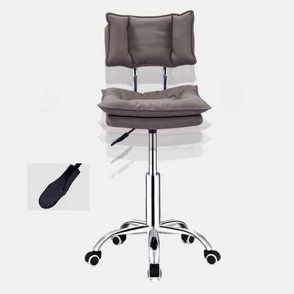 Modern Simplicity Faux Leather Metal Base Height Adjustable Swivel Bar Stool Backrest Footrest For Dining Room