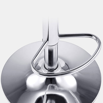 Modern Simplicity Faux Leather Metal Base Height Adjustable Swivel Bar Stool Backrest Footrest For Dining Room