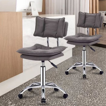 Modern Simplicity Faux Leather Metal Base Height Adjustable Swivel Bar Stool Backrest Footrest For Dining Room