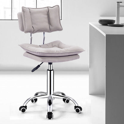 Modern Simplicity Faux Leather Metal Base Height Adjustable Swivel Bar Stool Backrest Footrest For Dining Room