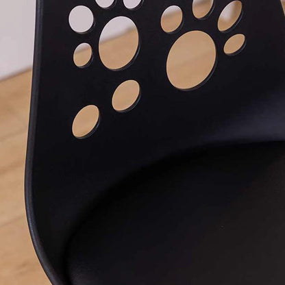 Contemporary Scandinavian Curved PU Leather Plastic Height Adjustable Swivel Bar Stool Cat Paw Back Footrest For Dining Room