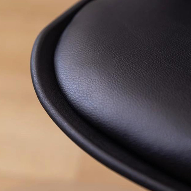 Contemporary Scandinavian Curved PU Leather Plastic Height Adjustable Swivel Bar Stool Cat Paw Back Footrest For Dining Room