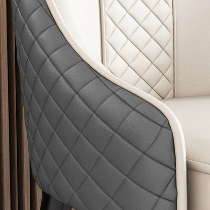 Modern Luxury Curved Nappa Leather Carbon Steel Dining Chair Backrest For Dining Room