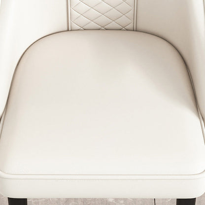 Modern Luxury Curved Nappa Leather Carbon Steel Dining Chair Backrest For Dining Room