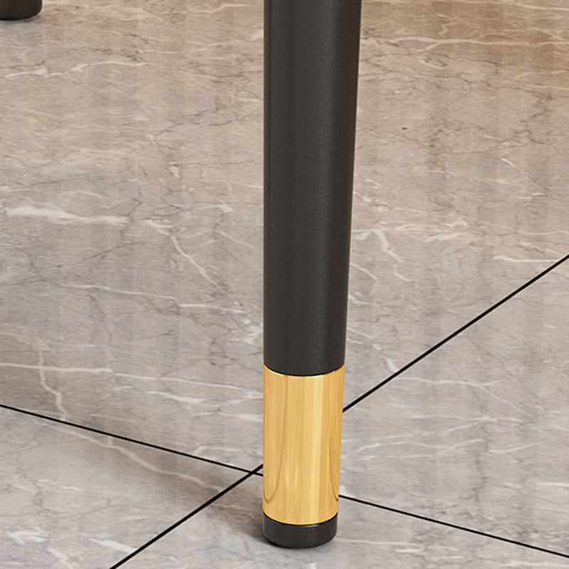 Modern Luxury Curved Nappa Leather Carbon Steel Dining Chair Backrest For Dining Room