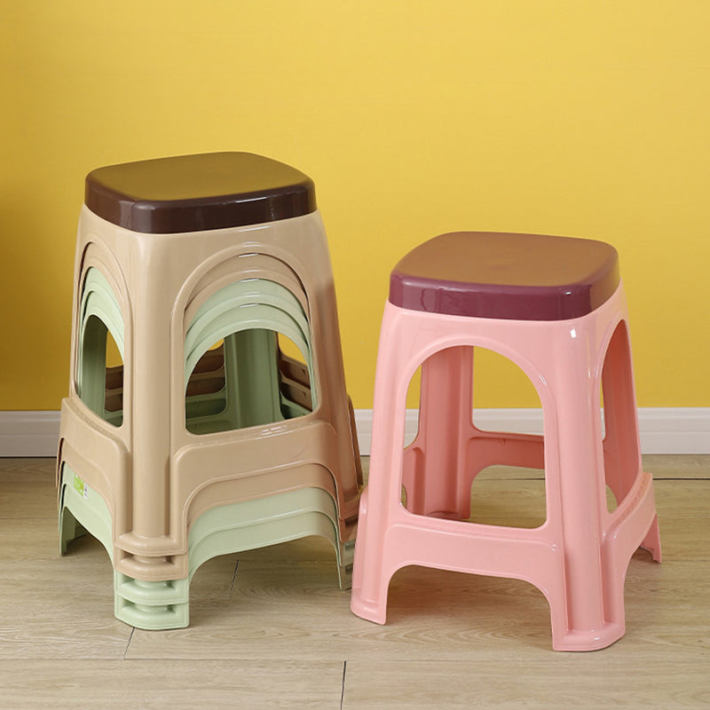Contemporary Nordic Square Plastic Stackable Chair Footrest For Bedroom ...