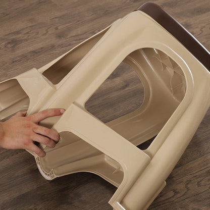 Contemporary Nordic Square Plastic Stackable Chair Footrest For Bedroom