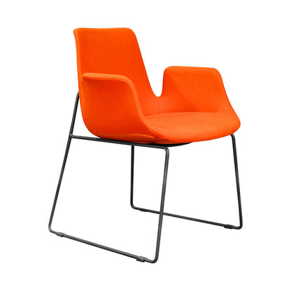 Contemporary Nordic Velvet Stainless Steel Dining Chair Backrest Armrest For Dining Room