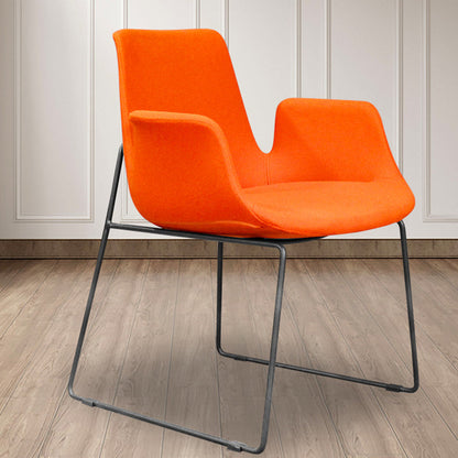 Contemporary Nordic Velvet Stainless Steel Dining Chair Backrest Armrest For Dining Room