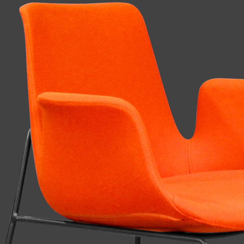 Contemporary Nordic Velvet Stainless Steel Dining Chair Backrest Armrest For Dining Room