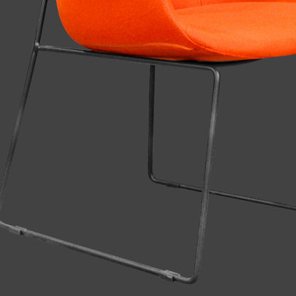 Contemporary Nordic Velvet Stainless Steel Dining Chair Backrest Armrest For Dining Room